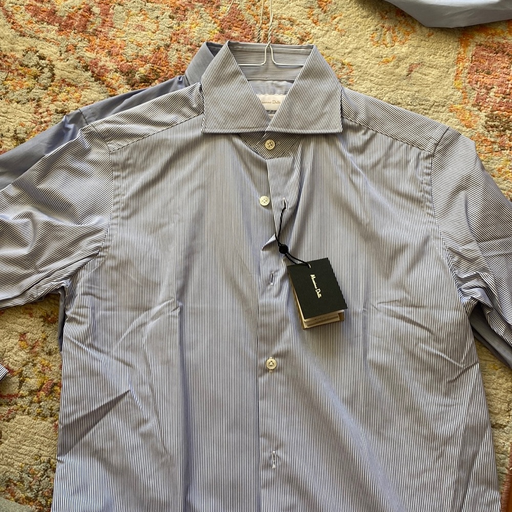 NWT Massimo Dutti easy iron mens dress shirt- 15/38